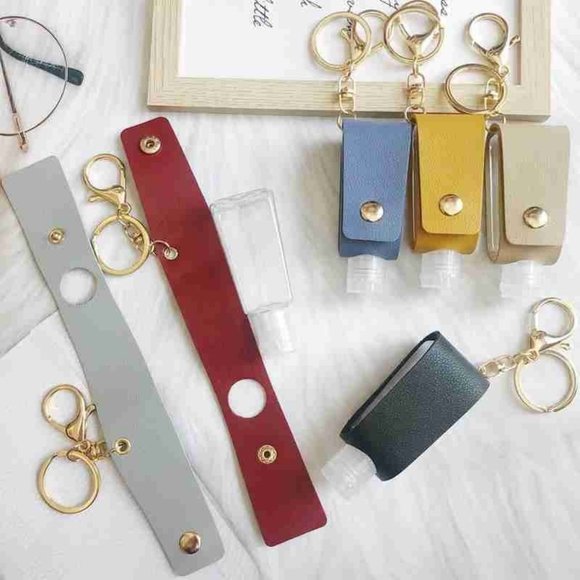 Leather Keychain & Hand Sanitizer Travel B… - Picture 2 of 10